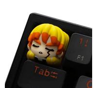Zhongkaihua Anime Keycaps Rengoku Kyoujurou Figure Resin Keycap Custom Cute Cartoon Gaming Keyboard Mechanical Caps Personalization