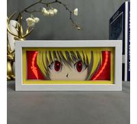 Zhongkaihua Anime Night Light Lamp Kurapika Figure Art Paper Carving, Anime Light Box Papercut Lamp Desk Decorations Gifts