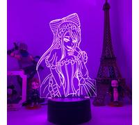 Zhongkaihua Anime Night Light Overlord LED Night Light Ainz Ooal Gown/Albedo LED Lamp Anime Illusion Light Decor Gifts for Fans