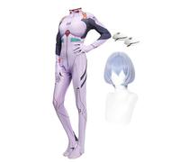 Zhongkaihua Asuka Langley Soryu Cosplay Suit Role Play Red Bodysuit Ayanami Rei Costume Set with Wig Halloween Carnival Party for Costume Adults