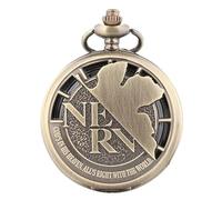 Zhongkaihua Asuka Langley Soryu Retro Pocket Watch, Roman Numeral Pocket Watch, Ayanami Rei Anime Pendant Pocket Watch Gothic Lolita Accessories