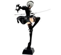 Zhongkaihua Automata 2B Game Action Figure Statue YoRHa No. 2 Type B PVC Figure Anime Model Yorha 2B Sword Fighting Figurines Collectible Gift (Black 24cm)