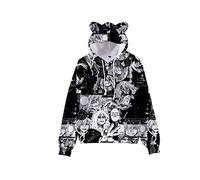 Zhongkaihua Bakugou Katsuki Midoriya Izuku MHA Hoodie - Anime 3D Digital Print Cat Ear Cosplay Sweatshirt Coat Jacket Unisex, XXS-4XL