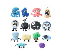 Zhongkaihua Bfdi Plush Flower/Leafy/Numbers Pillow Battle for Dream Island Figure Soft Stuffed Cushion Room Home Sofa Decorations