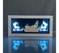 Zhongkaihua Blue Lock 3D Night Light Lamp Art Paper Carving Lamp Box, Papercut Table Lamps Light Frame Blue Lock Figure Decorations Gifts