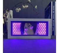 Zhongkaihua Blue Lock Anime Paper Sculpture Table Lamp REO Mikage Manga Shadow Box Frame Creativity Bedroom Decor 3D Paper Carving Illusion LED Nightlight