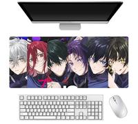 Zhongkaihua Blue Lock Mouse Pad Large 900 x 400MM Gaming Mouse Mat, Blue Lock Merch 3D Print Non-Slip Mousepad for Computer Laptop Home Office Desk