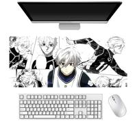 Zhongkaihua Blue Lock Mouse Pad Large 900 x 400MM Gaming Mouse Mat, Blue Lock Merch 3D Print Non-Slip Mousepad for Computer Laptop Home Office Desk