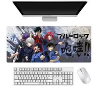 Zhongkaihua Blue Lock Mouse Pad Large 900 x 400MM Gaming Mouse Mat, Blue Lock Merch 3D Print Non-Slip Mousepad for Computer Laptop Home Office Desk
