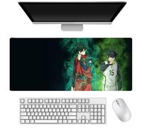 Zhongkaihua Blue Lock Mouse Pad Large 900 x 400MM Gaming Mouse Mat, Blue Lock Merch 3D Print Non-Slip Mousepad for Computer Laptop Home Office Desk
