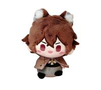 Zhongkaihua BSD Dazai Chuuya Plush Ranpo/Atsushi Nikolai/Sigma Anime Figures Sitting Soft Stuffed BSD Merch Pendant Bag Backpack Keychain Occasions Decorations 12CM