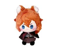 Zhongkaihua BSD Dazai Chuuya Plush Ranpo/Atsushi Nikolai/Sigma Anime Figures Sitting Soft Stuffed BSD Merch Pendant Bag Backpack Keychain Occasions Decorations 12CM
