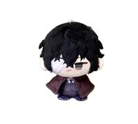 Zhongkaihua BSD Dazai Chuuya Plush Ranpo/Atsushi Nikolai/Sigma Anime Figures Sitting Soft Stuffed BSD Merch Pendant Bag Backpack Keychain Occasions Decorations 12CM