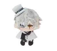 Zhongkaihua BSD Dazai Chuuya Plush Ranpo/Atsushi Nikolai/Sigma Anime Figures Sitting Soft Stuffed BSD Merch Pendant Bag Backpack Keychain Occasions Decorations 12CM