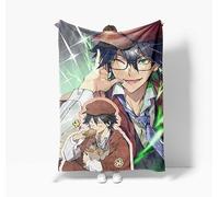 Zhongkaihua Bungo Stray Dogs Blanket Anime Fleece Blanket Dazai/Chuuya/Ranpo/Atsushi Figure 3D Printed Nap Blankets, Soft Fluffy Blanket Throw for Bed Home Couch Sofa Office