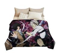 Zhongkaihua Bungo Stray Dogs Blanket - Cartoon Anime Nakahara Chuuya Print Soft Fluffy Flannel Lunch break Blanket, Ideal Anime All Season Rest Bedding Blanket Birthday Gift
