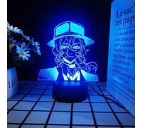 Zhongkaihua Bungo Stray Dogs Figure Night Light Dazai/Chuuya/Osamu 3D Illusion 7 Colors Changing Atmosphere Lamp Home Room Decorations Christmas Birthday Gifts (Color Touch + Remote Control)