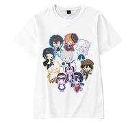 Zhongkaihua Bungo Stray Dogs Short Sleeve T Shirt - Kids Girls Boys Summer Casual 3D Anime Short Sleeve Cute Cartoon Anime Ranpo Edogawa Tops Clothing