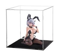 Zhongkaihua Bunny Girl NoNo Black Silk Bunny Girl Figure with Acrylic Figure Storage Display Box Anime Statue Model Collection Tabletop Ornament Gift