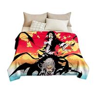 Zhongkaihua Children's Bedding Anime Bungo Stray Dogs Merch Flannel Blanket Cartoon Printing Super Soft Fleece Blanket Nap Blanket for Sofa Bed