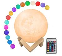 Zhongkaihua Customised Gifts 15cm Moon Lamp Moon Light Night Light for Kids,Birthday,Thanksgiving,Christmas,Mothers Day (16 Colors, Remote Control)