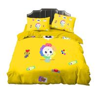 Zhongkaihua Dandy's World Bedding 3 Piece Set Double Single King Size, Dandy's World Merch Pillow Cover Duvet Cover Bed Set Home Bedroom Decorative Gifts