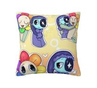 Zhongkaihua Dandy's World Pillowcase 45 * 45cm, Dandy's World Merch 3D Printed Pillow Case Square Pillow Cover Bedroom Sofa Office (No Pillow Included)