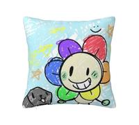 Zhongkaihua Dandy's World Pillowcase 45 * 45cm, Dandy's World Merch 3D Printed Pillow Case Square Pillow Cover Bedroom Sofa Office (No Pillow Included)