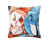 Zhongkaihua Dandy's World Pillowcase 45 * 45cm, Dandy's World Merch 3D Printed Pillow Case Square Pillow Cover Bedroom Sofa Office (No Pillow Included)