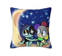 Zhongkaihua Dandy's World Pillowcase 45 * 45cm, Dandy's World Merch 3D Printed Pillow Case Square Pillow Cover Bedroom Sofa Office (No Pillow Included)