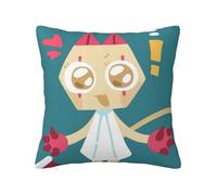 Zhongkaihua Dandy's World Pillowcase 45 * 45cm, Dandy's World Merch 3D Printed Pillow Case Square Pillow Cover Bedroom Sofa Office (No Pillow Included)