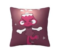 Zhongkaihua Dandy's World Pillowcase 45 * 45cm, Dandy's World Merch 3D Printed Pillow Case Square Pillow Cover Bedroom Sofa Office (No Pillow Included)