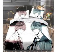 Zhongkaihua Death Note Bedding 3 Piece Set Death Note Single Double King Size 3D Print Bedding Duvet Cover Pillow Cover Bed Set Home Decorative Gifts