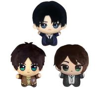 Zhongkaihua Eren Jaeger/Levi Anime Soft Figure Q Edition Cute Cartoon Starfish Body Stuffed Animal Pendant Bag Hanging Ornaments,10cm