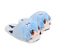 Zhongkaihua Fluffy Ayanami Rei Slippers Cute Cartoon Unisex Slippers Plush Cotton Non-slip Winter House Indoor Outdoor Slippers Slippers Soft Sole Comfy