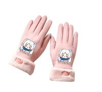 Zhongkaihua Frieren: Beyond Journey's End Winter Thermal Frieren Anime Cartoon Plush Gloves, Outdoor Bicycle Biking Windproof Ski Hiking Windproof Gloves