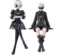 Zhongkaihua Game Action Figure Automata 2B YoRHa No.2 Type 2B Figure PVC Statue 15CM Yorha 9S Sitting Anime Figure Model Ornaments Collectible