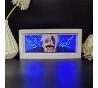 Zhongkaihua Gojo Satoru Bedside Lamp, Anime Character Paper Sculpture Table Lamp, White