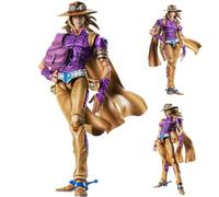 Zhongkaihua Gyro Zeppeli Figure JJBA Statue Model 16CM Gyro Zeppeli Action Figures Anime Movable Joints Collectibles Decorations Gifts (with Interchangeable Accessories)