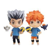 Zhongkaihua Haikyuu Anime Figures Kotaro Bokuto Figure Mini Statue Hinata Shoyo Action Figure with Accessories Changeable Faces and Hands PVC Model Desktop Ornaments