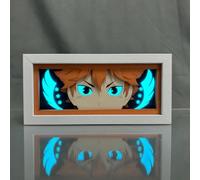 Zhongkaihua Haikyuu Light 3D Night Lamp Art Paper Carving Anime Lamp Box Light Hinata Shoyo Figure Bedroom Decorations Gifts