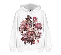 Zhongkaihua Hazbin Hotel Charlie Morningstar Vaggie Anime Digital Hoodie Pullover Sweatshirt with Pocket Warm Gift for Boys Girls Student Lovers