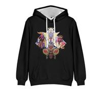 Zhongkaihua Hazbin Hotel Charlie Morningstar Vaggie Anime Digital Hoodie Pullover Sweatshirt with Pocket Warm Gift for Boys Girls Student Lovers