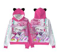 Zhongkaihua Hazbin Hotel Hoodie 3D Printed Angel Dust/Alastor Hazbin Hotel Hoodies Anime Sweatshirts Pullover Casual Sports Clothes Unisex