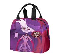 Zhongkaihua Hazbin Hotel Party Lunch Bag, Large Capacity Food Container Insulated Cooler Tote Bag, Charlie Morningstar Pattern Student Lunch Bag for Kids Travel