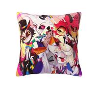 Zhongkaihua Hazbin Hotel Pillowcase Anime Hazbin Hotel Figure Print Pillowcase Hazbin Hotel Alastor/Angel Dust Pillow Cover 45 * 45cm (No Pillow Included)