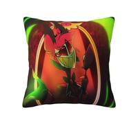 Zhongkaihua Hazbin Hotel Pillowcase Anime Hazbin Hotel Figure Print Pillowcase Hazbin Hotel Alastor/Angel Dust Pillow Cover 45 * 45cm (No Pillow Included)