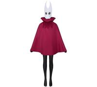 Zhongkaihua Hornet-can Cosplay Costume Mask Hollow Silksong Cosplay Red Cape Anime Game Role Play Outfit Fency Dress Halloween
