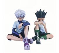 Zhongkaihua Killua Zoldyck Gon Freecss Figure Anger Ver Anime Sitting Figure, Approx 12 CM Model Statue Christmas Home Car Desk Ornament Birthday Decoration Gift Ornament