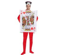 Zhongkaihua King of Hearts Card Costume for Adult Queen of Spades Poker Cards Cosplay Outfits Carnival Halloween Party Fancy Dress Costumes